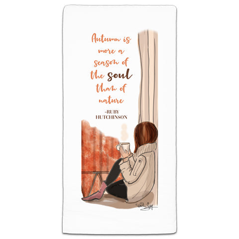 RH3-180 Autumn is More a season flour sack towel by Heather Stillufsen and CJ Bella Co.