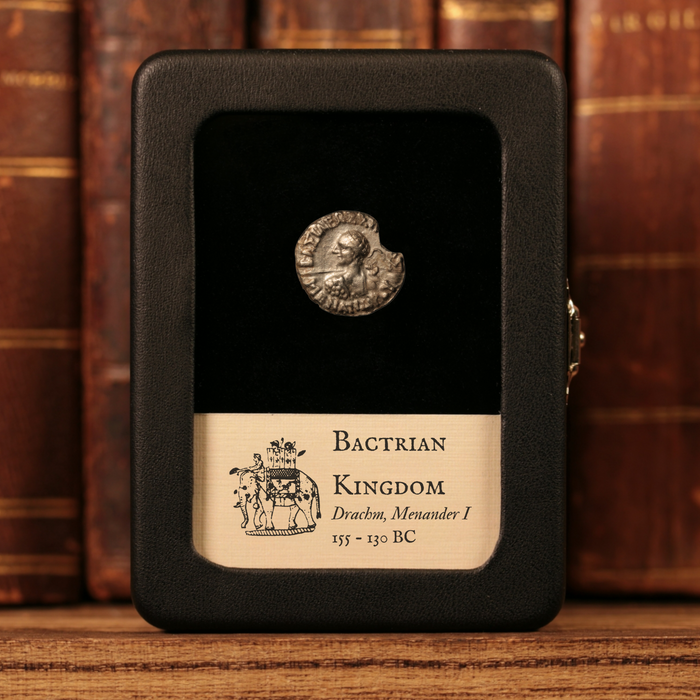 Bactrian Kingdom, Menander I, AR Drachm - 155 to 130 BCE - Greek World
