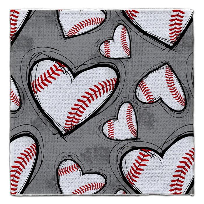 Baseball Hearts Eco-Friendly Washcloth - CJ Bella Co.