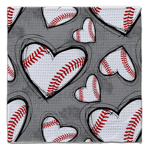 Baseball Hearts Eco-Friendly Washcloth - CJ Bella Co.