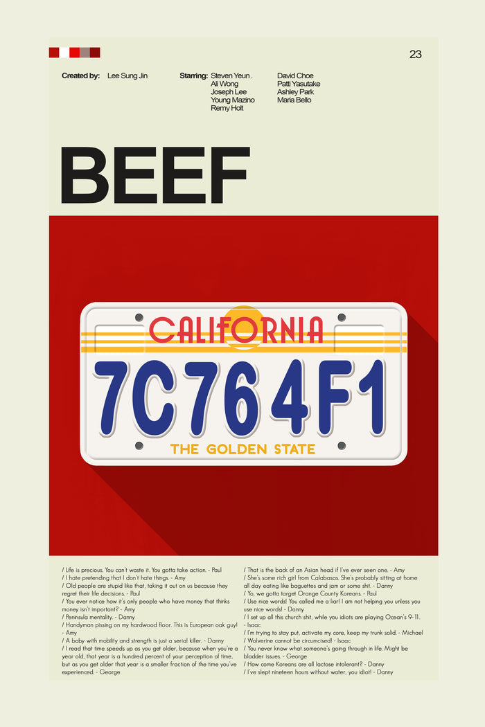 BEEF - License Plate | 12"x18" or 18"x24" Print only
