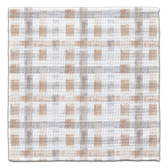 Beige Tartan Eco-Friendly Washcloth - CJ Bella Co.