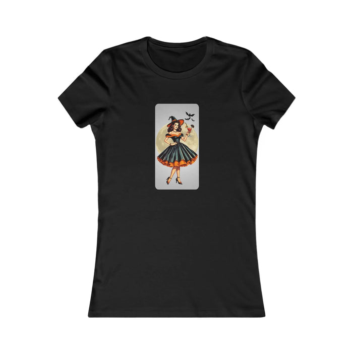 Bewitching Glamour Women's Favorite Tee - A Retro Halloween Dream 🍸✨