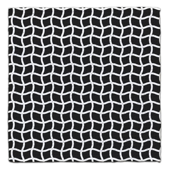 Black and White Wavy Mesh Eco-Friendly Washcloth - CJ Bella Co.