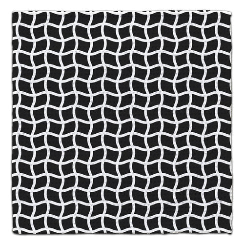 Black and White Wavy Mesh Eco-Friendly Washcloth - CJ Bella Co.