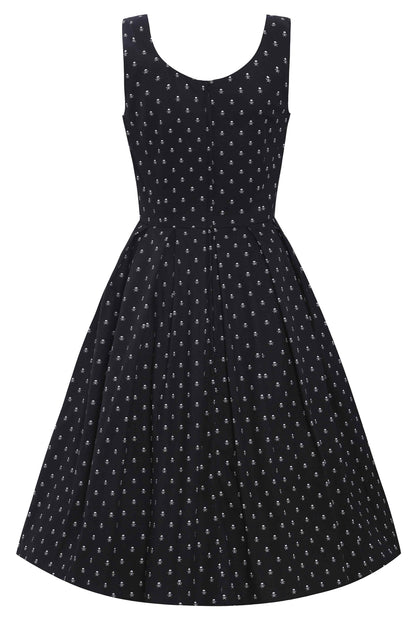 Amanda Black Skull Swing Dress