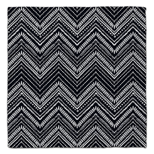 Black & White Chevron Waffle Weave Washcloth