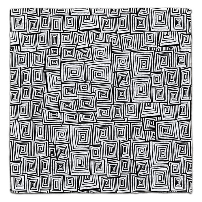 Black & White Square Waffle Weave Washcloth