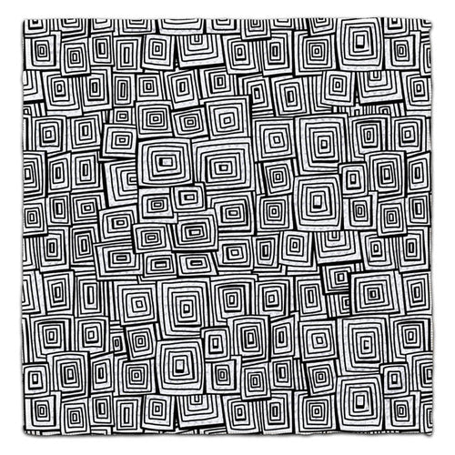 Black & White Square Waffle Weave Washcloth