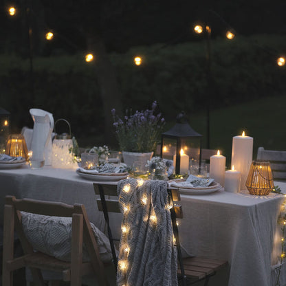 Blue Haze Flower Outdoor Battery Micro Lights