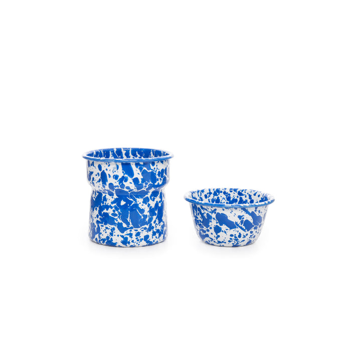 Blue Splatter Enamelware Dip Chiller