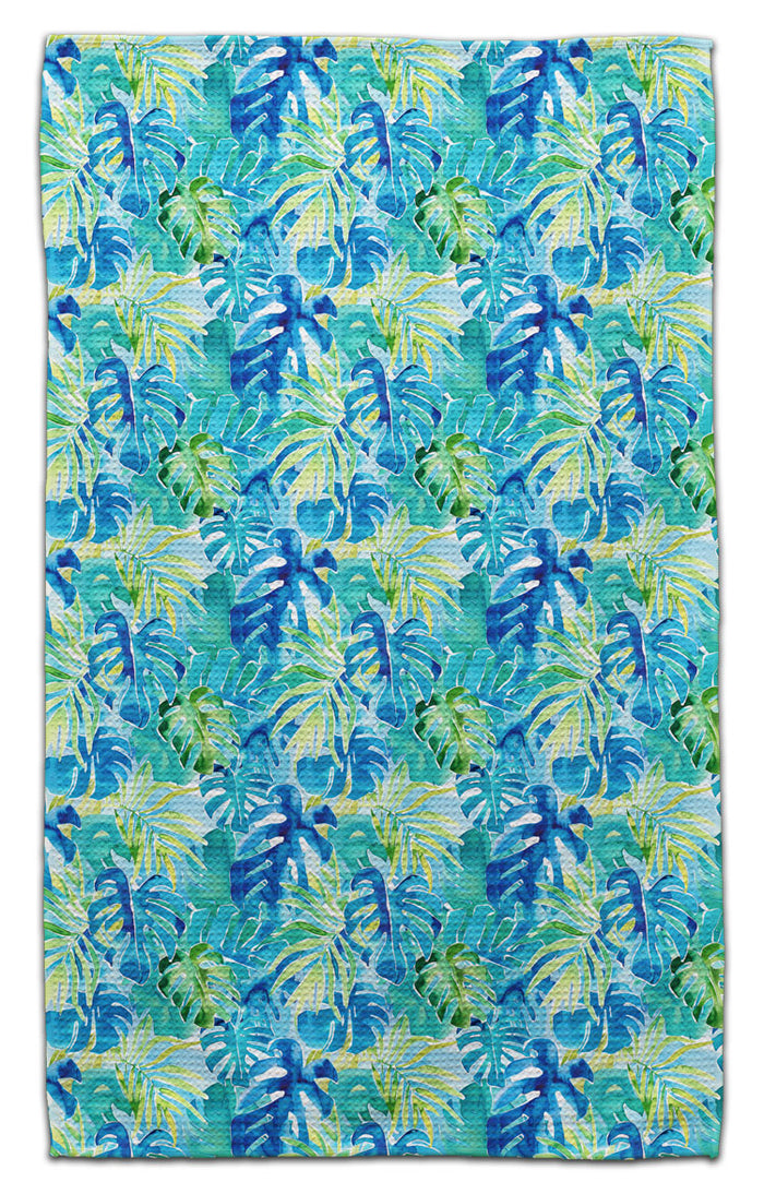 Blue Tropical Ferns Eco-Friendly Towel - CJ Bella Co.
