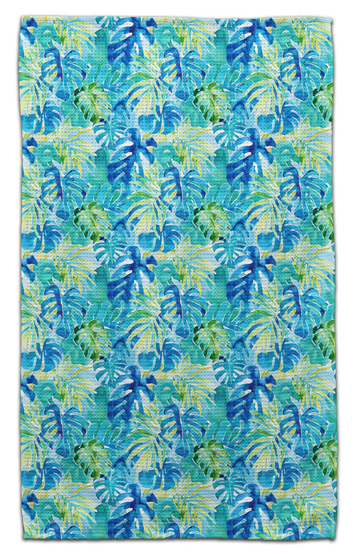 Blue Tropical Ferns Eco-Friendly Towel - CJ Bella Co.