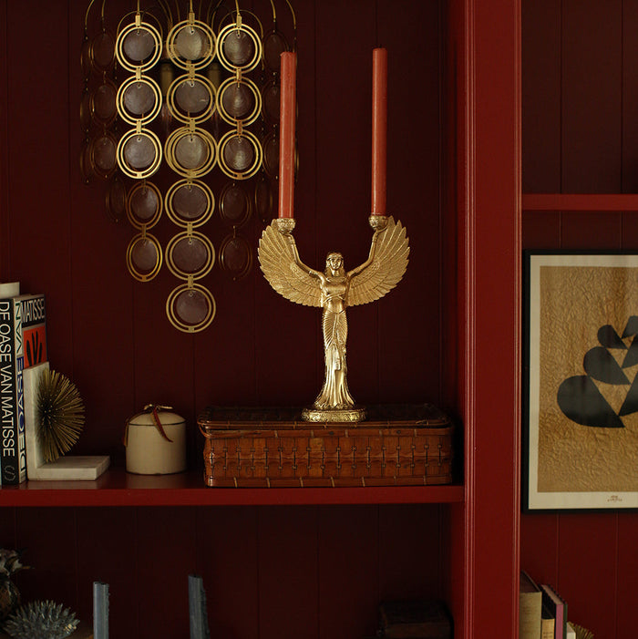 Brass Phoenix Taper Candle Holder