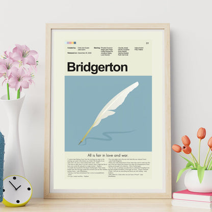 Bridgerton Season 1 - Quill | 12"x18" or 18"x24" Print only