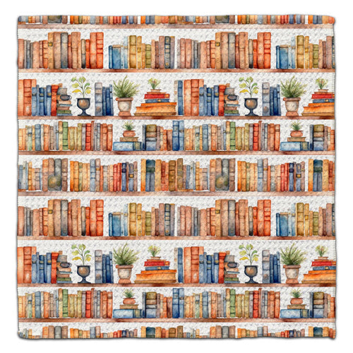 Brown Bookshelves Eco-Friendly Washcloth - CJ Bella Co.