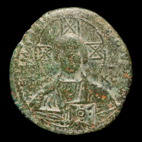Byzantine Empire, Anonymous (Portrait of Christ), Bronze Follis - 976 to 1028 CE - Byzantine Empire