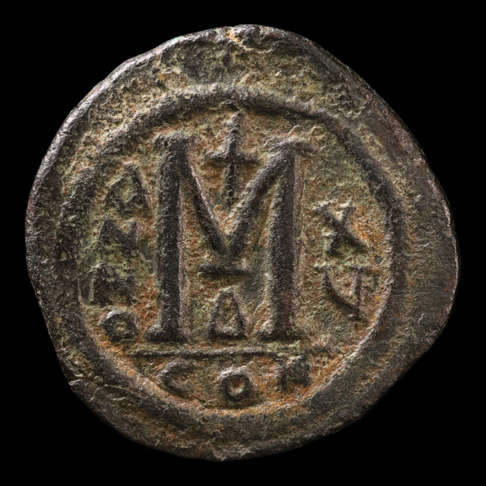 Byzantine Empire, Emperor Justinian I, Large AE Follis - 541 to 542 CE - Byzantine Empire
