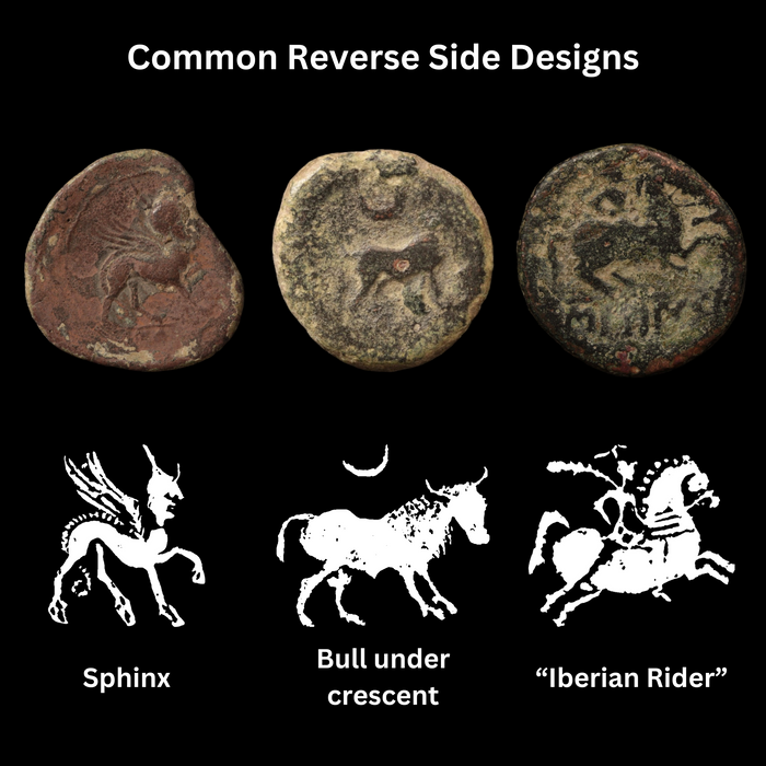 Celtiberian Bronze Coin, Punic Wars to Roman Era - c. 2nd to 1st century BCE - Ancient Spain
