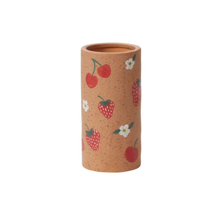 Ceramic Cherry & Strawberry Vase