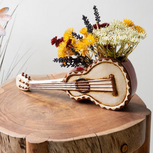 Ceramic Guitar Planter