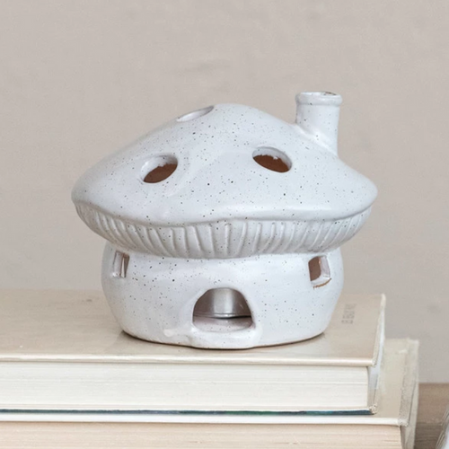 Ceramic Mushroom House Tea Light Candle Holder