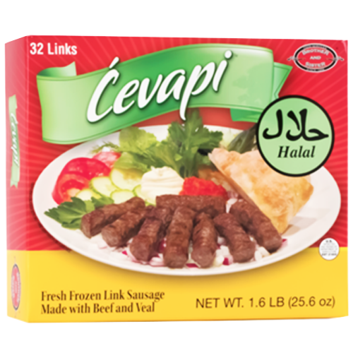 Cevapi HALAL / Frozen Meat Sausage Halal 1.6lbs/726g (Brother And Sister) - MezeHub
