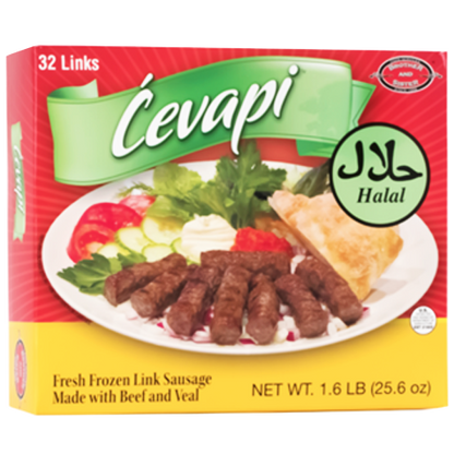 Cevapi HALAL / Frozen Meat Sausage Halal 1.6lbs/726g (Brother And Sister) - MezeHub