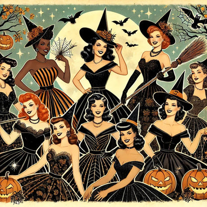 Charmed & Chic: Retro Witches Coven Women's Favorite Tee - Spellbinding Style! 🧙‍♀️✨