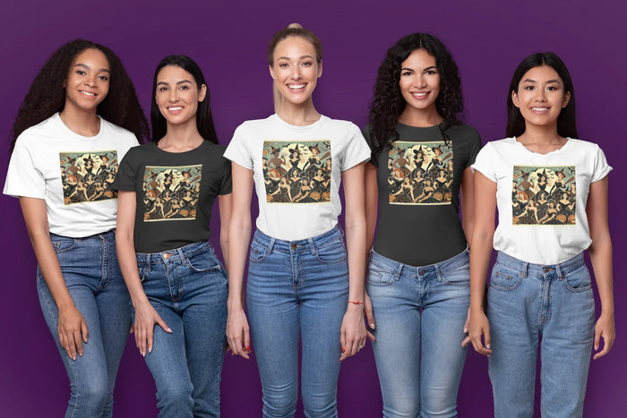 Charmed & Chic: Retro Witches Coven Women's Favorite Tee - Spellbinding Style! 🧙‍♀️✨