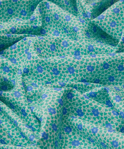 Chelsea Flower by Liberty Fabrics in Blue Green