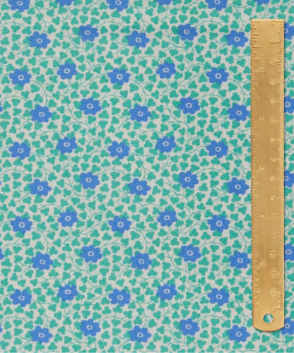 Chelsea Flower by Liberty Fabrics in Blue Green
