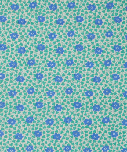 Chelsea Flower by Liberty Fabrics in Blue Green