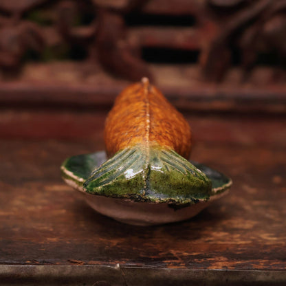 China, Ming Dynasty, Fish-Shaped Sancai Ceramic Offering - c. 1400s to 1500s CE - Imperial China