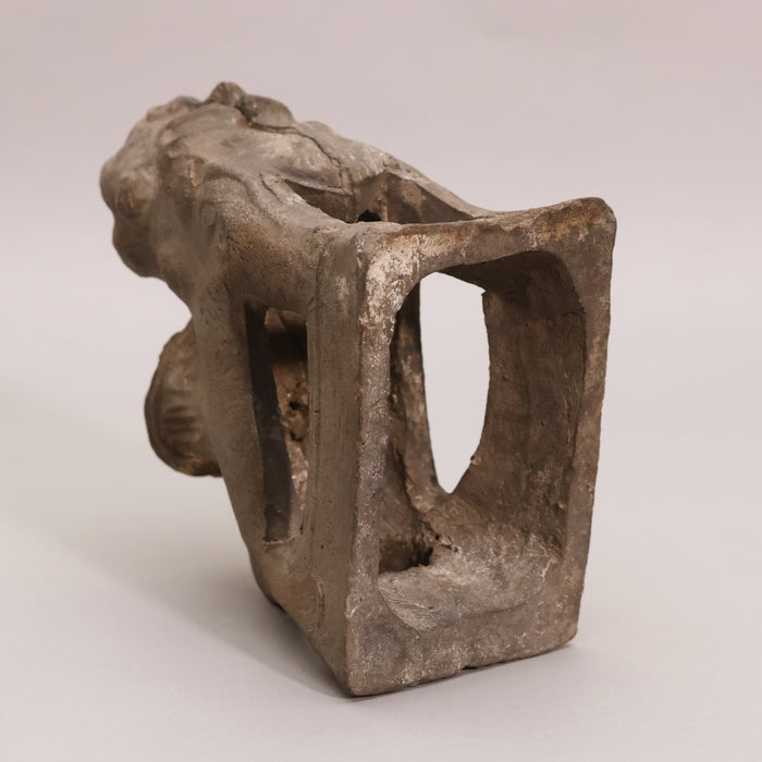 China, Qing Dynasty, Guardian Lion Candle Stand (Molded Pottery) - c. 1700s CE - Imperial China