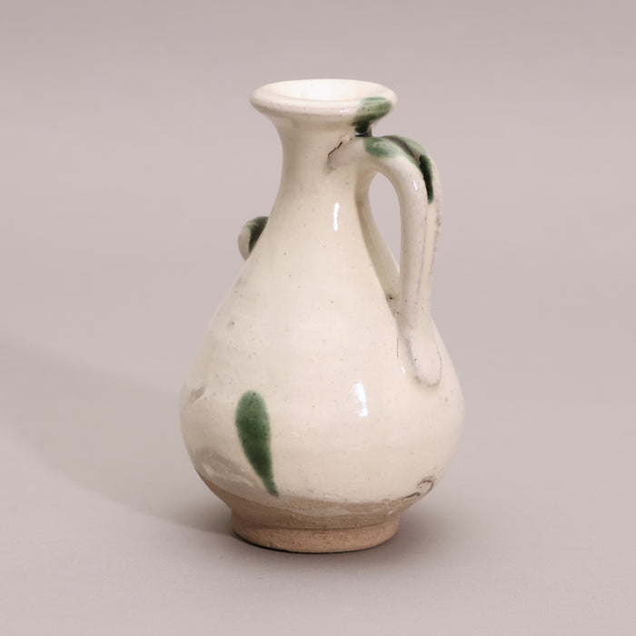 China, Qing Dynasty, Small White Glazed Earthenware Pitcher - c. 1700s CE - Imperial China
