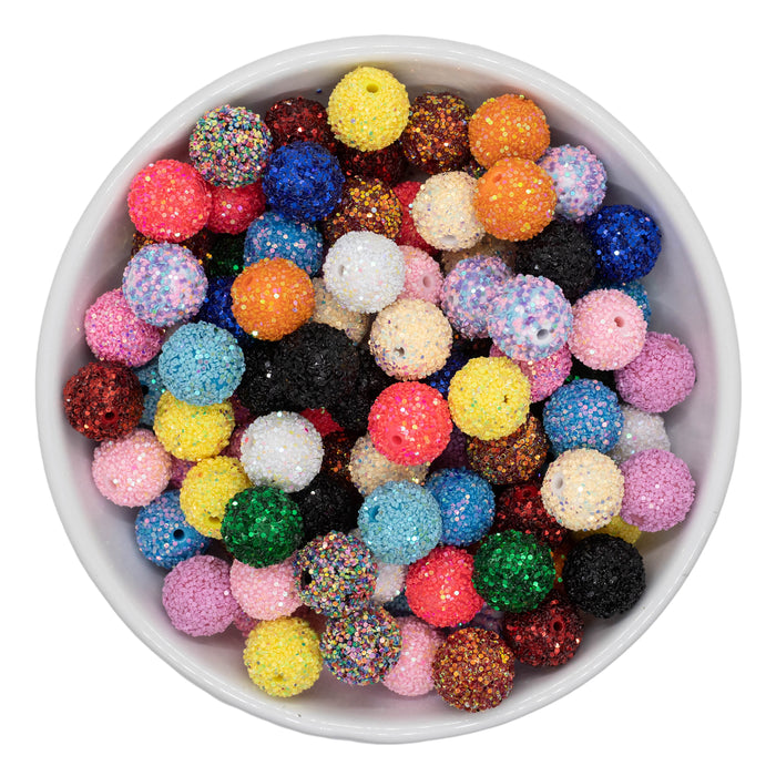 Chunky Glitter Bead Mix 20mm (Package of 50)