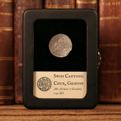 City of Chur, Emperor Charles VI, AR 3 Kreuzer - 1732 CE - Switzerland