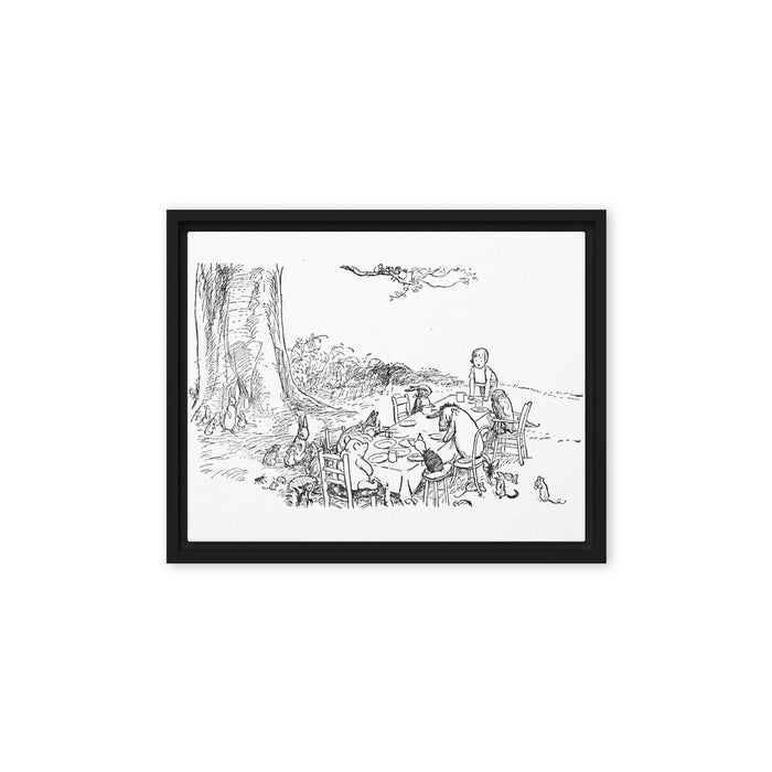 Classic Pooh - Picnic - Framed Canvas - Whippie's