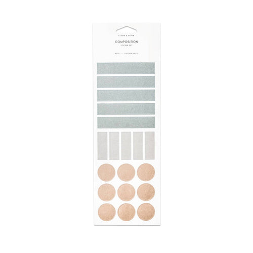 Cloth & Paper - Composition Stickers | Earl Grey, Crêpe + Angora