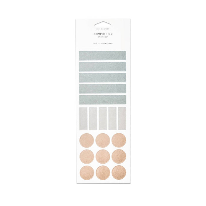 Cloth & Paper - Composition Stickers | Earl Grey, Crêpe + Angora