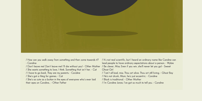 Coraline Inspired Mid-Century Modern Print | 12"x18" or 18"x24" Print only