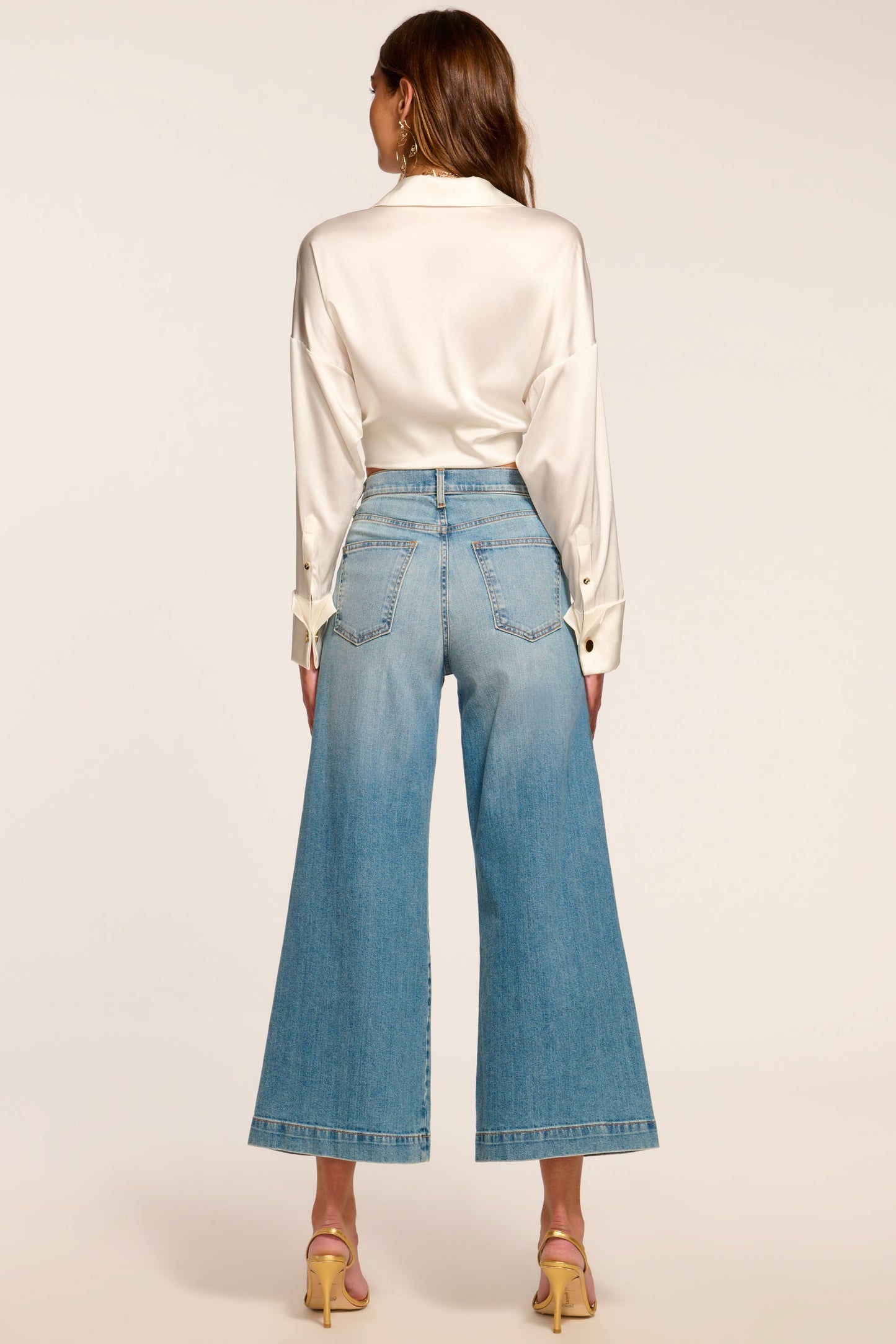 Tyra 5-Pocket Cropped Wide Leg Jean | LIGHT WASH