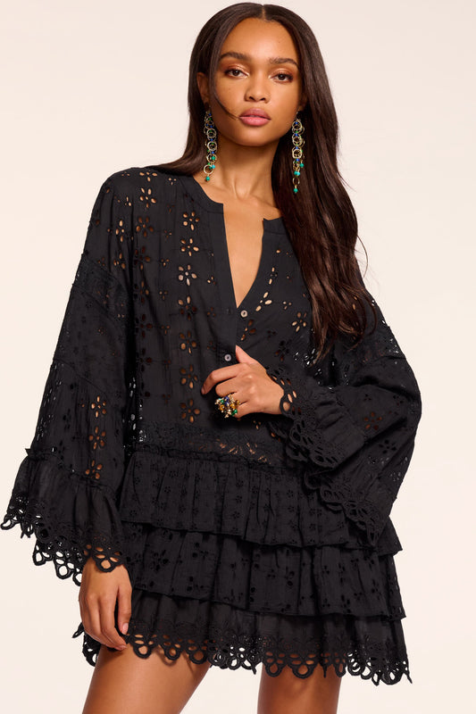 Roxanne Cotton Eyelet Coverup Mini Dress