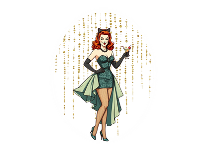Crimson Enchantress: Bewitching Pinup Halloween Tee