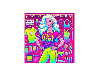 Dance Mom: You've Got This - White Haired Mom Flowy Racerback Tank - Whippie's