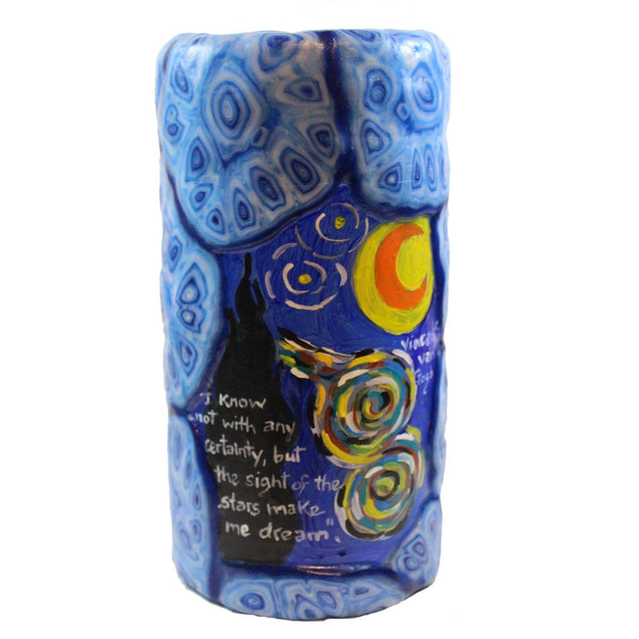 Double Quote Pillar Candle - Vincent Van Gogh - Candlestock.com