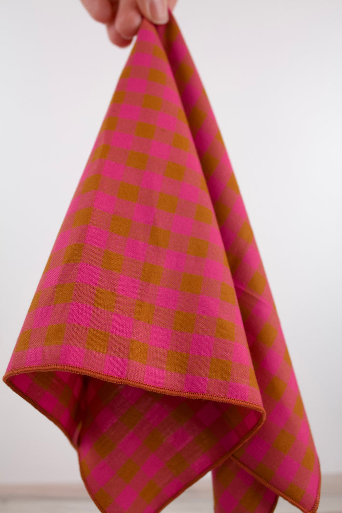 Dragonfruit Woven Gingham Napkins