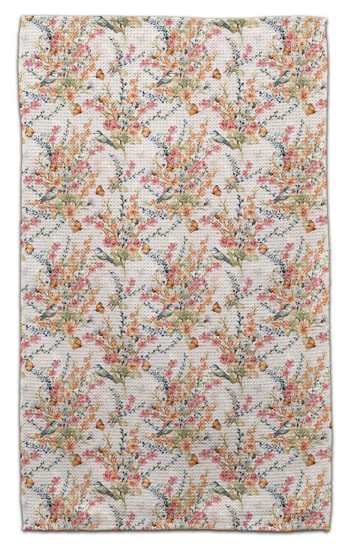 Dried Flowers Waffle Weave Towel - CJ Bella Co.