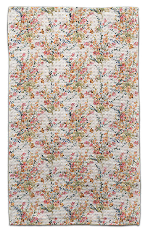 Dried Flowers Waffle Weave Towel - CJ Bella Co.